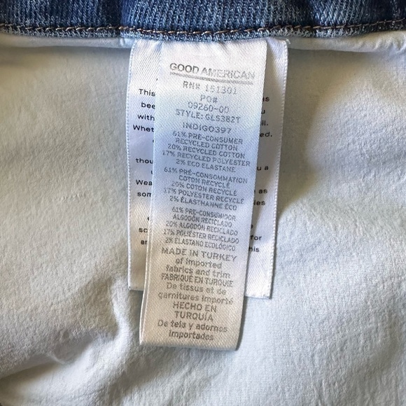 Good American Plus Size Denim Shorts Women’s 24 Longer Inseam Raw Hem - Picture 4 of 8